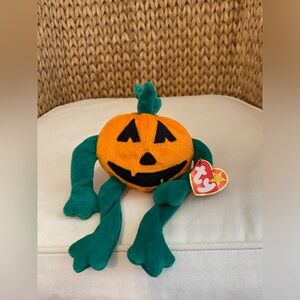 Ty Beanie Baby Pumkin Halloween Pumpkin Jack-o’-lantern Retired Vintage